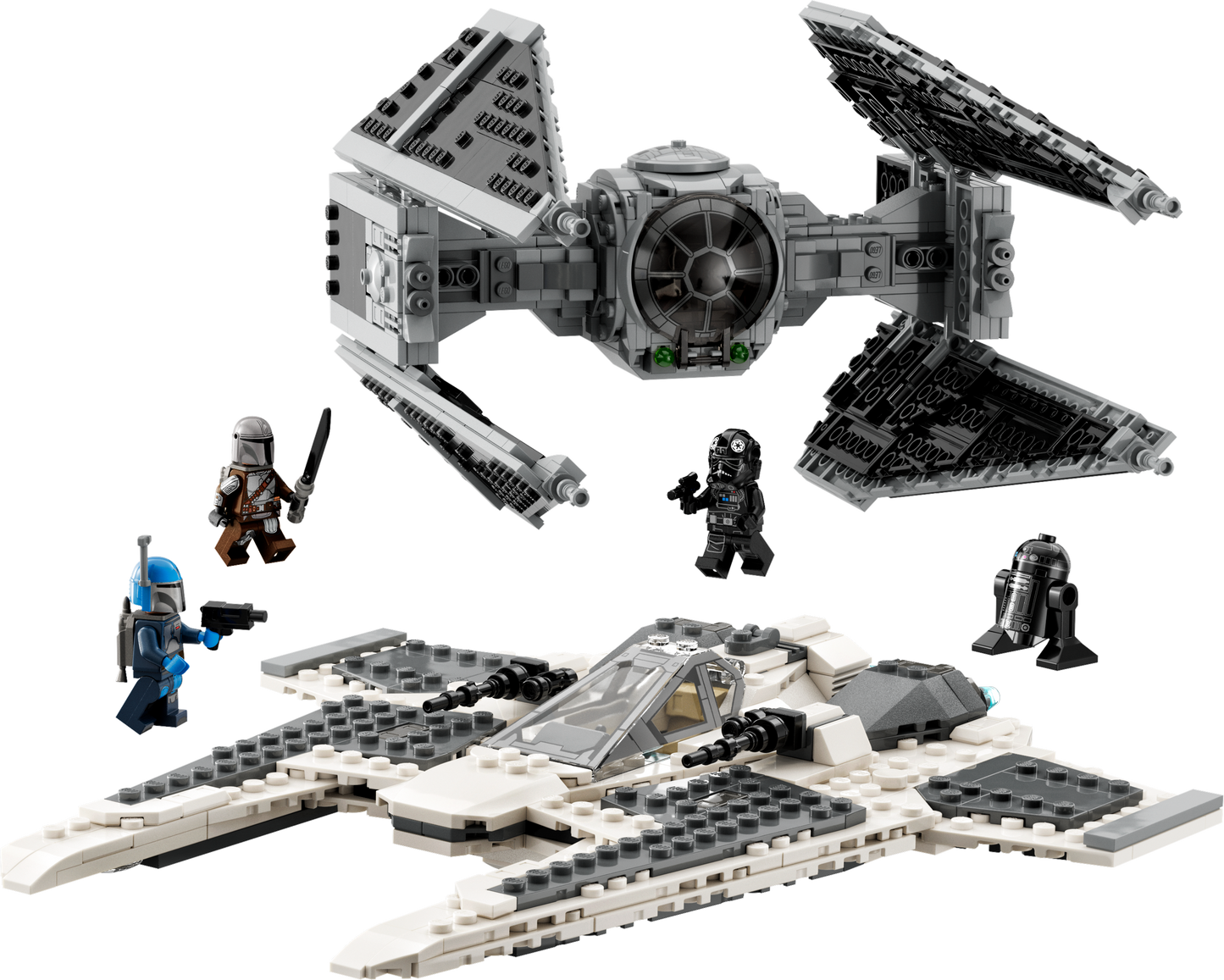 75348 Mandalorian Fang Fighter vs. TIE Interceptor
