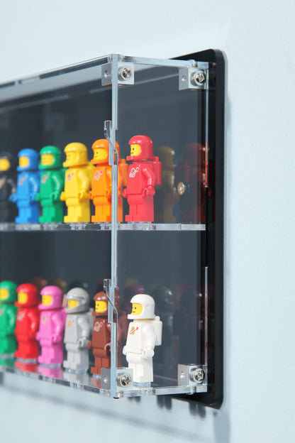 16 Figure Wall Mount Display Case - Black
