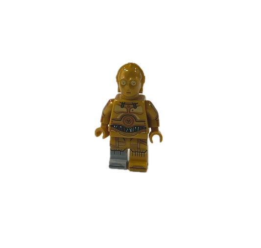 C-3P0 - Molded Light Bluish Gray Right Foot, Printed Arms (Minifig)